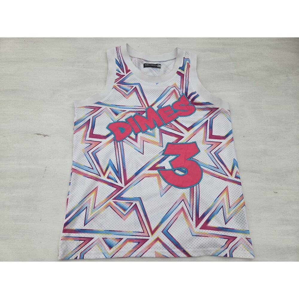 REBEL MINDS Men’s Basketball Multicolor Breathable Jersey Tank Size L Dimes #3